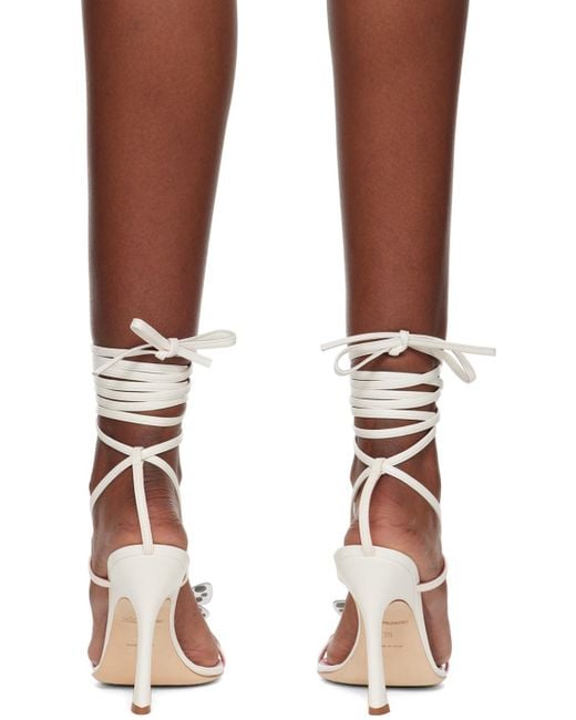 Blumarine Brown White Butterfly '105 Heeled Sandals