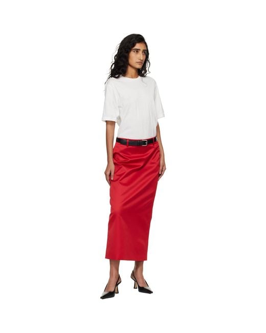 Frankie Shop Red Harper Soft Organic T-Shirt