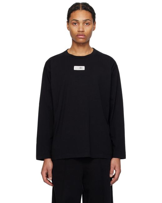 MM6 by Maison Martin Margiela Black T-shirt With Long Sleeves, for men