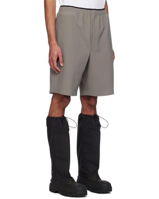 GR10K Black Taupe Taped Bonded Shorts for men