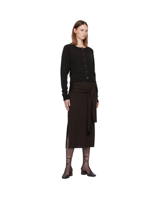Lemaire Black Ribbed Cardigan