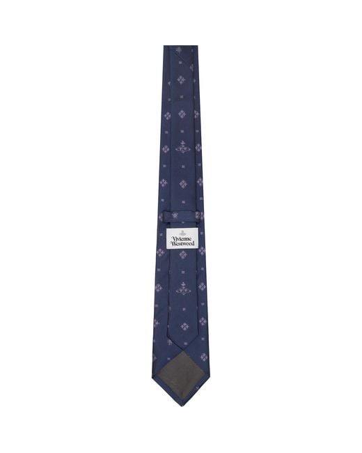 Vivienne Westwood Blue 8.5Cm Silk Tie for men