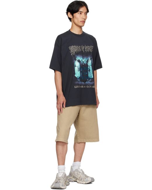 Vetements Natural Hip-Hop Denim Shorts for men