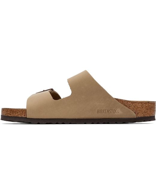Birkenstock Brown Regular Arizona Oiled Leather Sandals for men