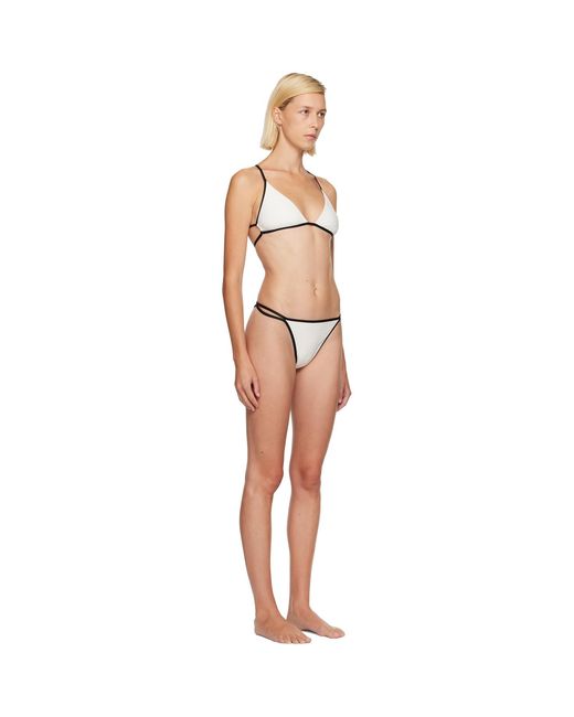 Balmain Natural Off- Monogram Lycra Bikini
