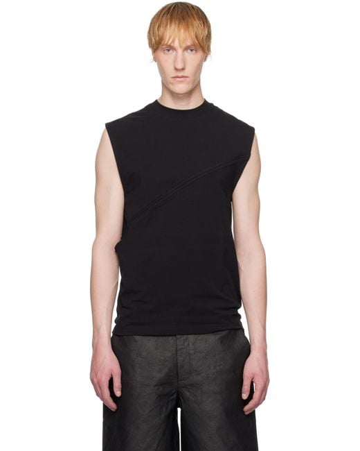 HELIOT EMIL Black Pleistos Tank Top for men