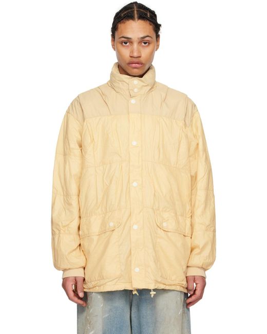 Our Legacy Natural Yellow Exhaust Puffa Jacket for men