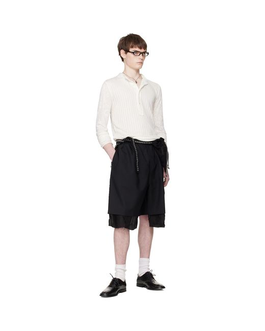 Edward Cuming Black Exploded Lining Shorts for men