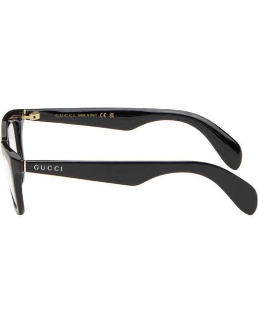 Gucci Black Rectangular Glasses