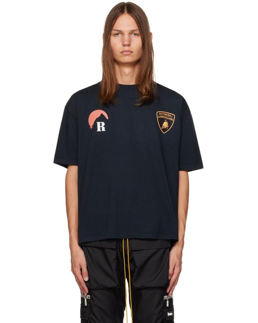 Rhude Black Lamborghini Moonlight T-shirt for men