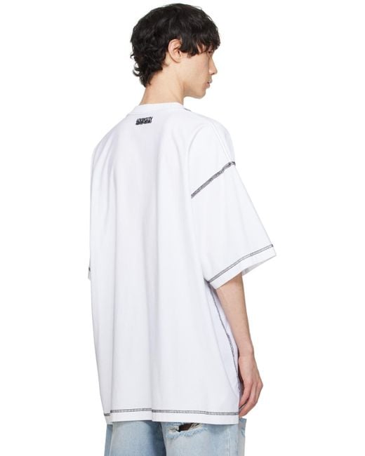 Vetements White Inside Out T-shirt for men