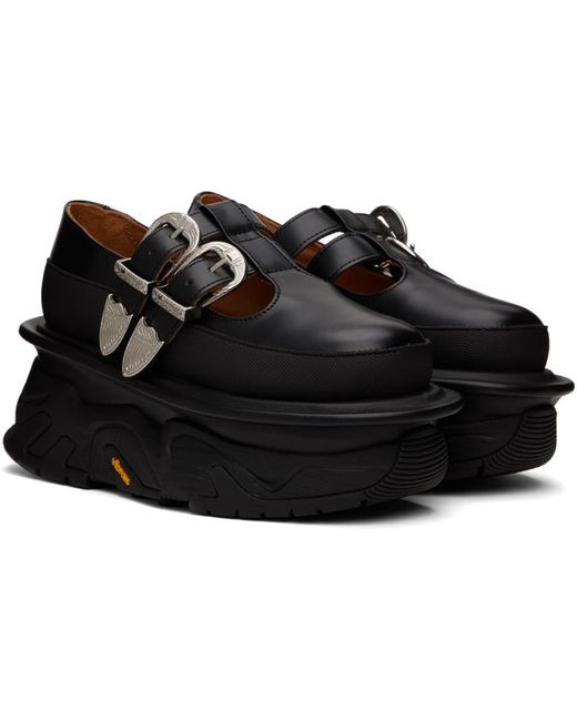 Chaussures oxford de style charles ix noires à plateforme Toga en coloris Black