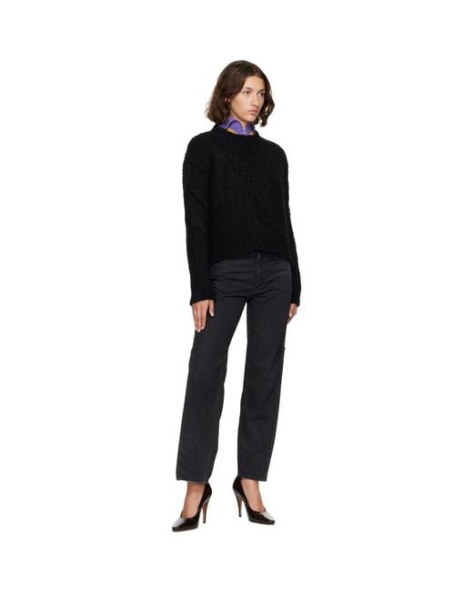 MM6 by Maison Margiela Black Bouclé Sweater