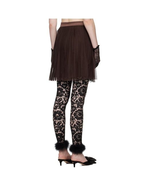 Valentino Black Pleated Midi Skirt