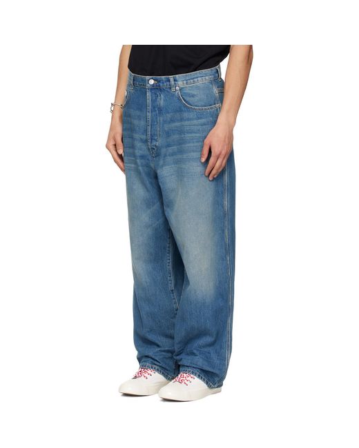 Moschino Blue Faded Jeans for men
