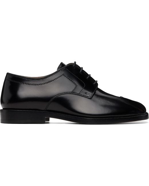 Maison Margiela Black Tabi Lace-Up Derbys