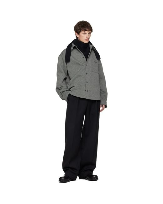 Jacquemus Black 'The Gros Grain' Shawl Scarf for men