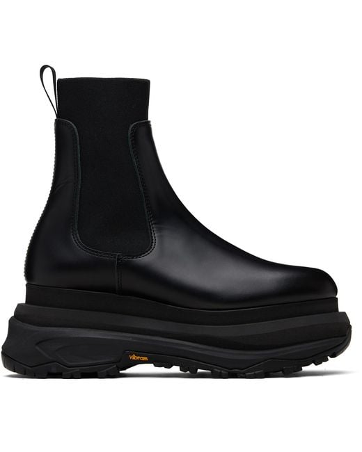 Sacai Black Chelsea Boots for men