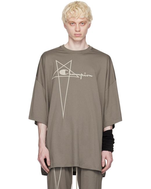 Rick Owens Multicolor Gray Champion Edition Tommy T-shirt for men