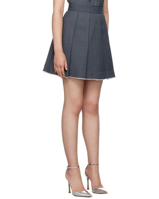 ShuShu/Tong Blue Ssense Exclusive Gray Miniskirt