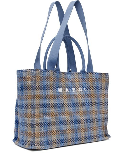 Marni Blue Large Basket Tote for men