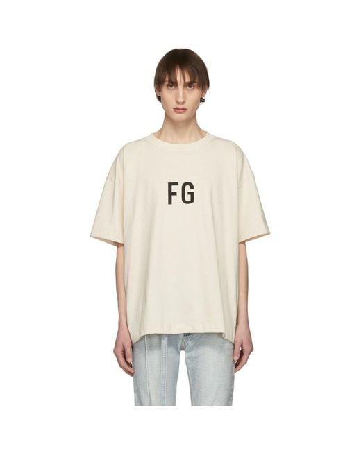 T-shirt blanc casse FG exclusif a SSENSE Fear Of God pour homme en coloris Natural