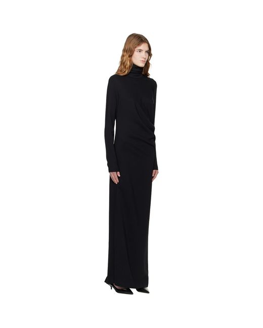 Totême Black Long Twist Maxi Dress