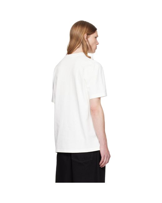 Jil Sander White Off- Pocket T-Shirt for men