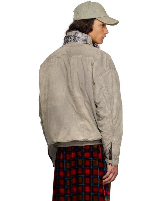 Acne Multicolor Gray Zip Jacket for men
