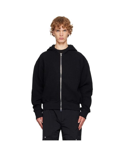HELIOT EMIL Black Risset Hoodie for men