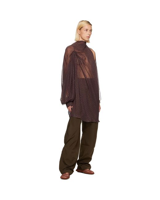 Kiko Kostadinov Brown Caspian Minidress
