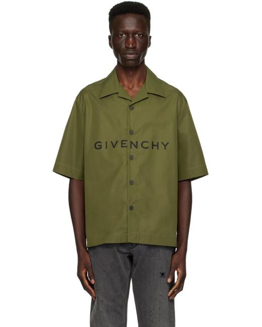Chemise droite verte Givenchy pour homme en coloris Green
