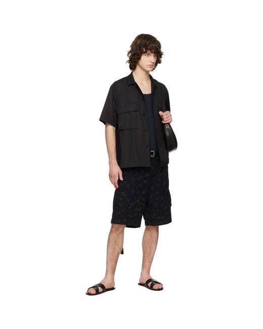 Sacai Black Poplin Shirt for men