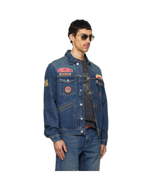 Isabel Marant Blue Jarvey Denim Jacket for men