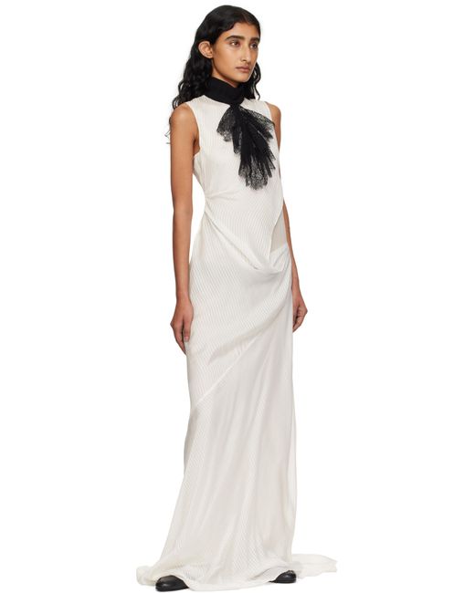Ann Demeulemeester Women's Black Off- Leah Long Asymmetric Sleeveless Maxi  Dress