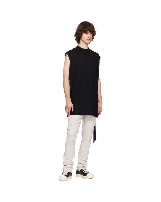 Rick Owens Black Temple Tarp T-Shirt for men