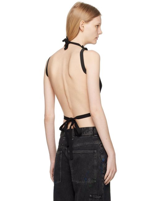 MM6 by Maison Martin Margiela オープンバック タンクトップ Black