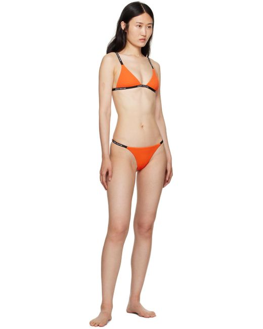 Heron Preston Black Orange Woven Bikini