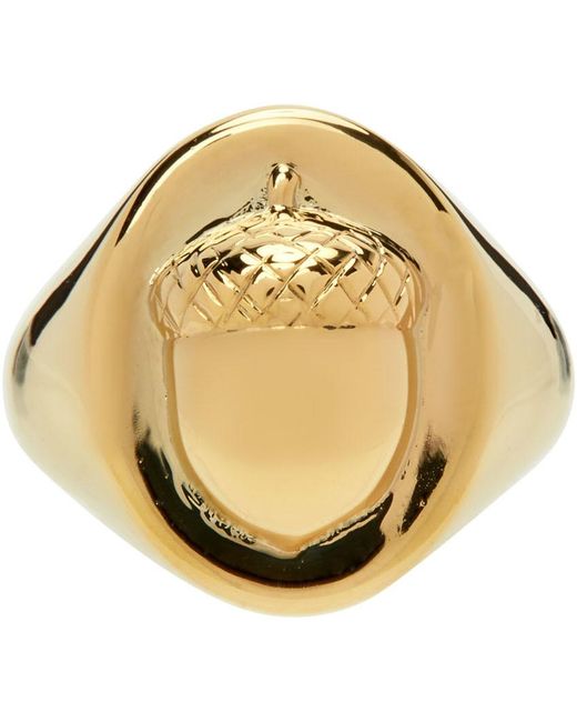 A.P.C. Chevaliere Acorn Ring in Metallic | Lyst UK