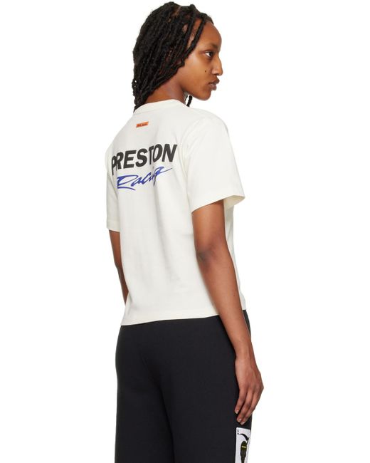 Heron Preston White 'preston Racing' T-shirt