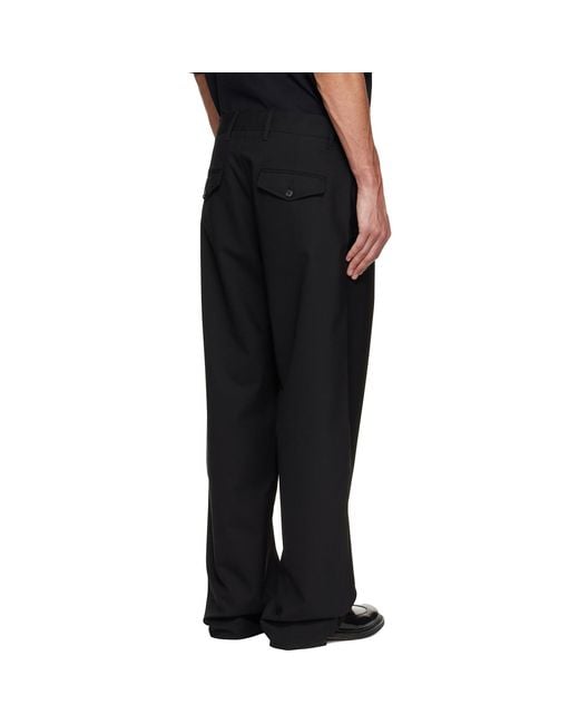 Hope Black Wide-Leg Suit Trousers for men