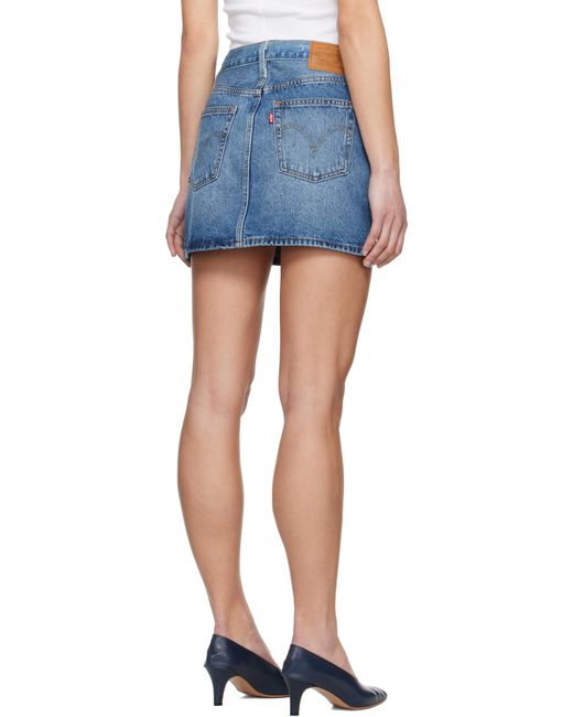 Levi's ブルー Western Icon デニム ミニスカート Blue