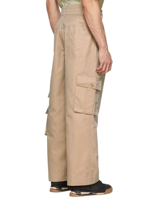 Feng Chen Wang Natural Cotton Cargo Pants for men