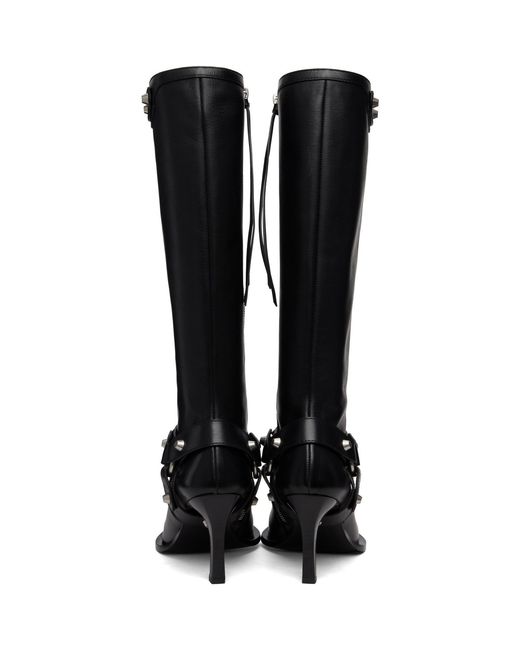 Balenciaga Black City Harness Tall Boots