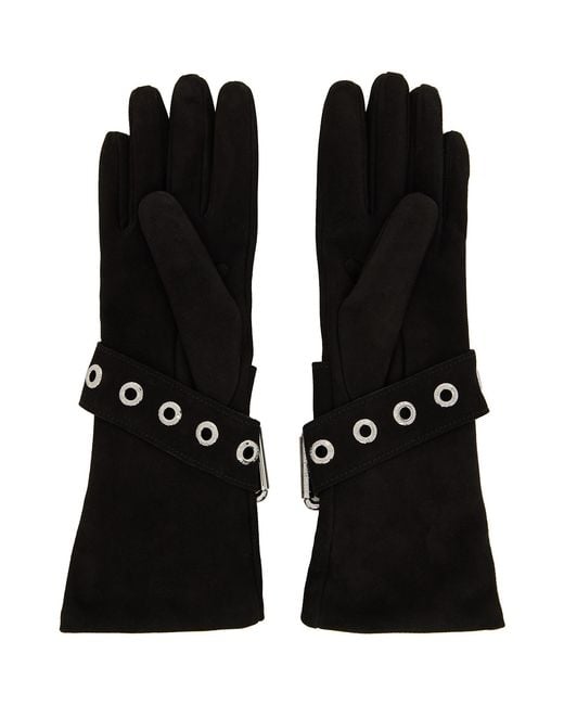 Vivienne Westwood Black Belt Buckle Gloves