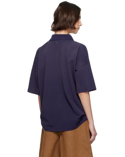 J.W. Anderson ネイビー Anchor Print ポロシャツ Blue