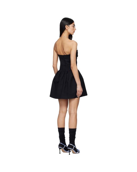 ShuShu/Tong Black Double-Layer Bustier Minidress