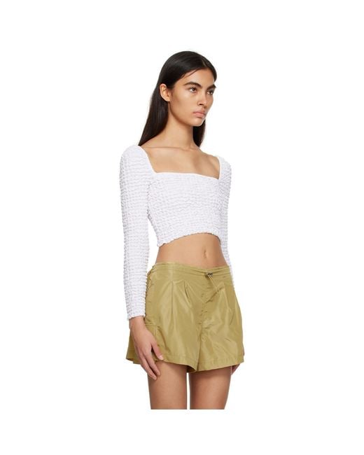 Staud White Eleanora Blouse