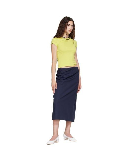 Brooke Callahan Blue Column Maxi Skirt