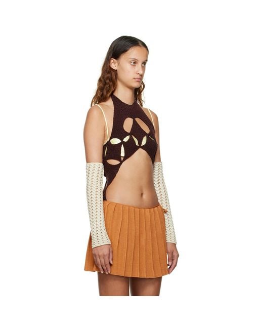 Isa Boulder Brown Ssense Exclusive Argyle Bodysuit
